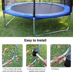 Trampolineharingen 30 cm gegalvaniseerde grondharingen - Campingtentenluifels Schuren Schommel — thumbnail 4