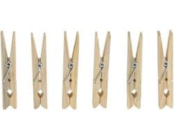 Betra Wasknijpers - 72x st - 7,2 cm - hout - wasspelden - huishoudelijke producten - knijpers