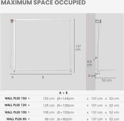 Wanddroogrek Wall Plus - aan de muur gemonteerd - verticaal wasrek - aluminium en staal Wanddroogrek — thumbnail 3
