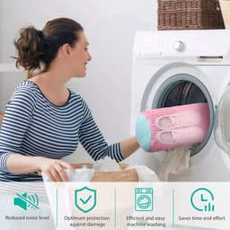 Waszak - Wasnet Voor Schoenen - Waszak Voor Schoenen - Schoenen Waszak - 39 x 19 Cm - Netje Anti-Vervorming - Delicaat Wasgoed - Schoen Wassen - Schoenenwaszak - Wasgoed - Wasmachine - Schoenen / Sneakers - Met Rits En Hangende Ring - Herbruikbaar — thumbnail 3