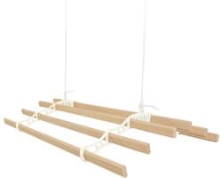 Kledingrek Plafond Katrol - Ivoor– 1.5m 6-lat plafond wasrek — afbeelding 1