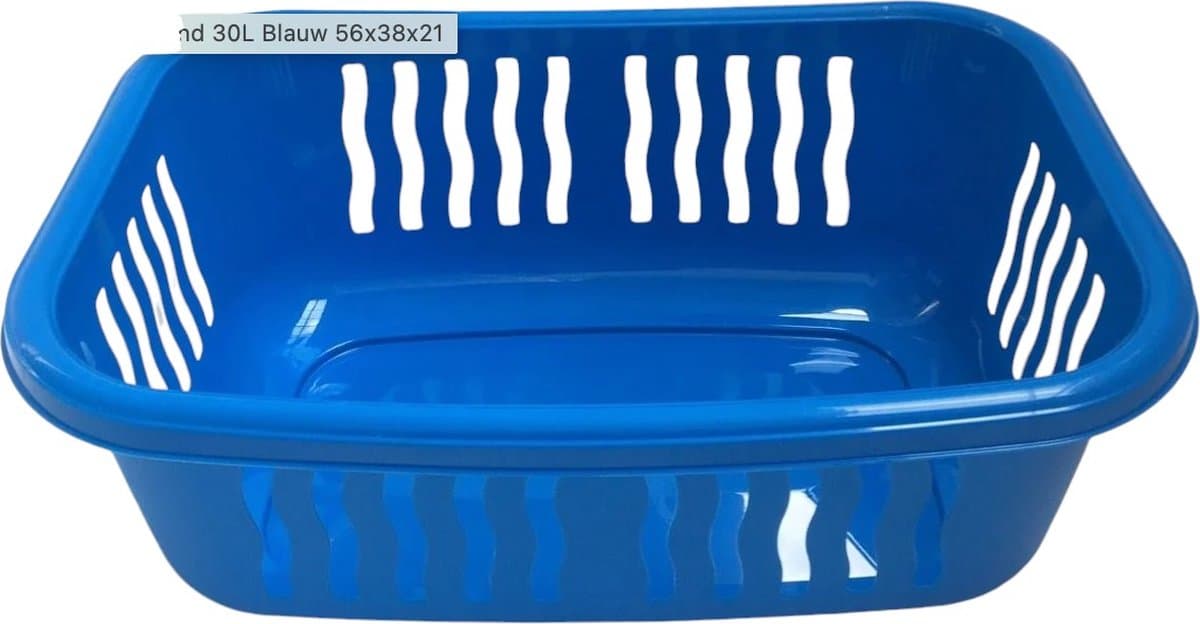 HL - Set 2 Stuks - Wasmanden - Wasmand - Wassorteerder - 30 Liter - Blauw & Groen - 56x38x21 — afbeelding 1
