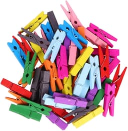 Premium - Gekleurde Kleine houten mini knijpers - 20 STUKS - Mix - Knijpertjes - Fotoknijpers - Geboorte wasknijpers - 25mm - Foto knijpers - Knijper om foto's aan op te hangen - Fotohouder - Knijpers - Wasknijpers - Kerstkaart hangers - Pola — thumbnail 1