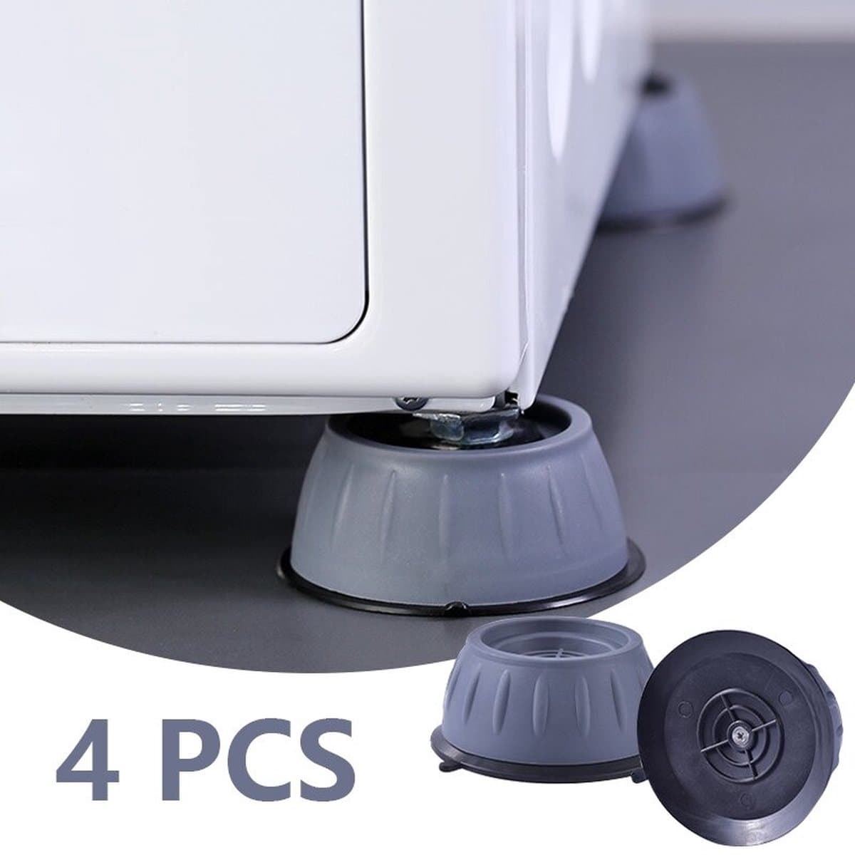 Trillingdempers Wasmachine 4 stuks - Trillingdempers - Wasmachine accessoires - Wasmachine voetjes - Anti trillings - Schokdempers wasmachine - Antislip rubber - Non slip - Anti-vibratiemat - Extra dik - Wasmachine - Droger - Koelkast — afbeelding 1