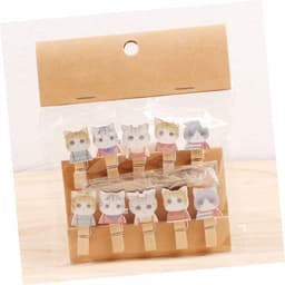 Houten Clips - Fotoclips Wasknijpers - Decoratie Ophangen - Natuurlijk Hout - 3.5 cm - Niet gespecificeerd — thumbnail 2