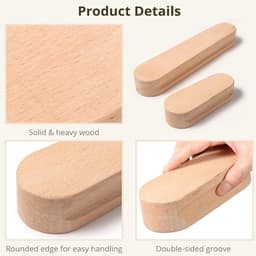 Kleermakersklapper Hout - Naaigereedschap Stomer - Naden Aandrukken - Massief Hout Materiaal - 7 en 12 inch - Niet gespecificeerd — thumbnail 2
