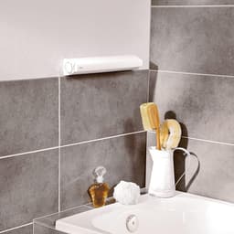 QIN® Droogrek Muur - Droogrek wand - Wasrek Muur - Ovaal - Wit - 49cm x 420cm x 8cm — thumbnail 2