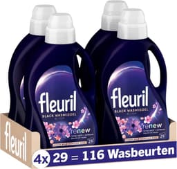 Fleuril Black Bloom - Vloeibaar Wasmiddel - Donkere en Zwarte Was - Intense Geurbeleving - 4x29 Wasbeurten - Voordeelverpakking — thumbnail 1