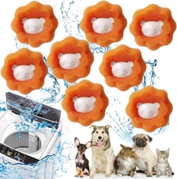 Anti-haar Wasmachinebol, 8 stuks Anti-haar Bal, Herbruikbare Huisdierhaarverwijderaar, Wasbal, Haarverzamelaar voor Wasmachine voor Kleding en Beddengoed — thumbnail 1