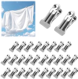 Dailygoods - 30 Stuks Roestvrij Stalen Wasknijpers - Multifunctioneel en Antislip — thumbnail 1