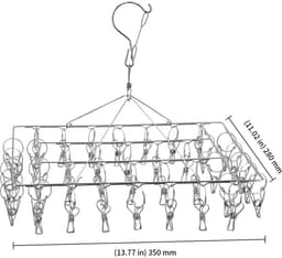 Dailygoods - 2 Stuks Opvouwbare Droogrek - Inklapbare Hanger voor Kleding en Ondergoed — thumbnail 4
