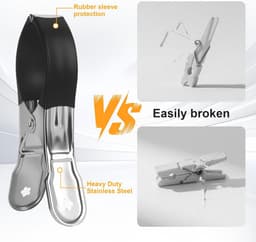 Metalen Wasknijpers - Handdoek Klemmen - Was Drogen - Met Hangers - 6 Stuks - Zilver — thumbnail 5