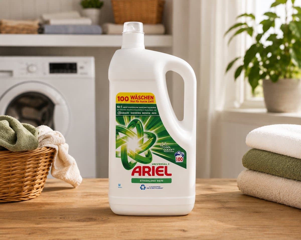 Ariel Universeel+ vloeibaar wasmiddel 5 liter 100 wasbeurten wasmiddel voor witte en bonte was krachtige reiniging frisse geur — afbeelding 1