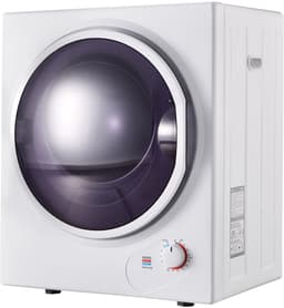 Mini wasdroger-Luchtafvoerdroger – Compact En Stil – 2,5 Kg – 1350W afvoerdroger-Staal – Wit – Wandmontage Of Vrijstaand Voor Kleine Ruimtes Met Timer En Dubbel Filter — thumbnail 1