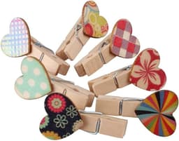 100 Mini Kledingknijpers voor Creatieve Klussen met Hartjes - Perfect voor Hobby, Decoratie en DIY Projecten — thumbnail 4