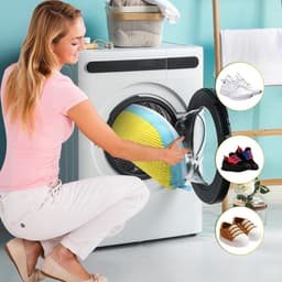 Schoenwaszak voor de wasmachine - Dikke waszak voor sneakers, gymschoenen en canvas schoenen met verhoogde wrijving — thumbnail 3