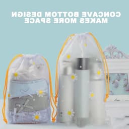 Kinderen Waszakken Set van 20 Stuks, Waterdichte Opbergtassen voor Reizen, Camping en Sportactiviteiten, Met Trekkoord en 3 Maten — thumbnail 4