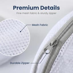 Pakket van 4 kledingfillets voor bh en onderkleding, halfronde zakken 18x16 cm, beschermen de gevoelige kleding voor de wasmachine — thumbnail 4