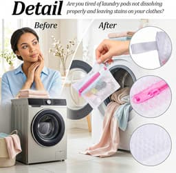Pak van 4 mini zakken voor wasmachine, 12 x 12 cm, kleine opbergzakken, in mesh, met structuur in bijenbed, wasnet, waszak, waszak voor delicate wasgoed — thumbnail 5