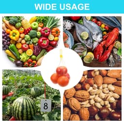 Netzakken voor Producten - Opbergzakken Mesh - Boodschappen Doen - Ademend Mesh Ontwerp - 40 cm 100 stuks - Geel — thumbnail 5