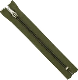 Spiralen Ritsen Set - Ritsen met trekker - Kleding repareren - Niet-gescheiden ontwerp - 16 cm - Militair groen — thumbnail 1
