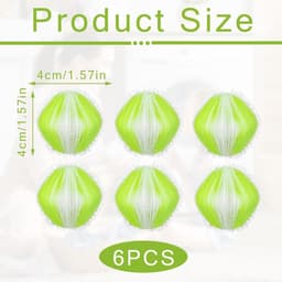 6 stuks haarvangers voor wasmachine - anti-haren bal - herbruikbare wasbal - voor kleding en beddengoed - effectievere waservaring — thumbnail 5