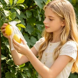 Fruit Net Zakken - Trekkoord Beschermers - Vruchten Beschermen - Dubbele Trekkoordsluiting - 100 stuks - Wit — thumbnail 4