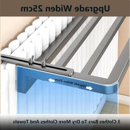 Verstelbaar Droogrek voor Radiatoren - Ruimtebesparend Droogrek voor Binnendrogen, Efficiënt en Draagbaar Ontwerp voor Thuisgebruik — thumbnail 4
