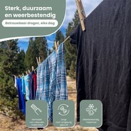 Twenty4seven® Waslijn Uittrekbaar - Waslijndraad 15 Meter - Uittrekbare & Automatische Roldrooglijn - voor Binnen & Buiten — thumbnail 2