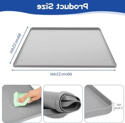 Waterdichte Siliconen Wasbak 60 x 60 cm voor Vloerbescherming, Levensmiddelen en Huishoudelijke Apparaten, Ideaal voor Wasmachines en Afwasmachines — thumbnail 5