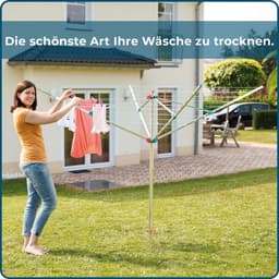 Blome Alustar Drying Mill 50 m with Base Sleeve, Outdoor Washing Mill Made in Germany — thumbnail 3
