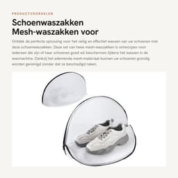 Dailygoods- Schoenwaszakken - 2 Stuks - Mesh Waszakken - Schoenbescherming - Waszakken voor Wasgoed - Wit - Duurzaam Materiaal — thumbnail 4