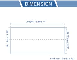 Dailygoods- Koelslang Siliconen 32 mm Binnendiameter - 127 mm Lengte - Meerlaags - Zwart/Rood - Hoge Temperatuur - Schokbestendig - Siliconenslang — thumbnail 4