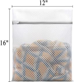 Deze set van 3 waszakken van mesh is geschikt voor delicate kledingstukken. Het duurzame honingraatontwerp met elastische ritssluiting maakt ze geschikt voor zowel de wasmachine als de droger, waardoor ze ideaal zijn — thumbnail 2