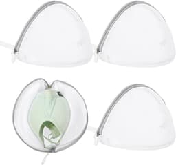Set van 4 Wasnetten voor Bh's - Polyester Waszakken met Rits voor Bescherming van Gevoelige Kledingstukken — thumbnail 1