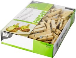Mini Wasknijpers - Kleine Knijpers Hout - Decoratie en Knutselen - Natuurlijk Hout Materiaal - 35 cm - Natuurlijk — thumbnail 3