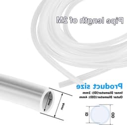 Siliconen Slang 2 mm ID x 4 mm OD - Transparante Voedselveilige Slang - Flexibele Rubber Slang - Geschikt voor Vloeistoffen/Gassen - 2 Meter Lang - Hoogwaardig Siliconen Materiaal — thumbnail 5