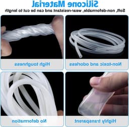 Siliconen Slang 2 mm ID x 4 mm OD - Transparante Voedselveilige Slang - Flexibele Rubber Slang - Geschikt voor Vloeistoffen/Gassen - 2 Meter Lang - Hoogwaardig Siliconen Materiaal — thumbnail 3
