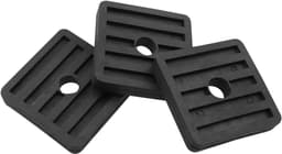 Lovelysp Zwart rubberen isolatiekussen, schokabsorberend, geluidsdempend kussen met bevestigingsschroeven, demper, schokabsorberende voeten voor airconditioning, condensator, externe machine, 4 stuks — thumbnail 5