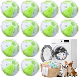 Haarverwijderaar Wasmachine - Pluisballen Set - Dierenhaar Vangen - Herbruikbaar Nylon Materiaal - 12 Stuks - Groen — thumbnail 1