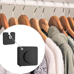 Oprolbare Waslijn - Drooglijn Binnen - Kleding Drogen - Zonder Boren - 48 Meter - Zilver — thumbnail 5