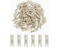 Houten wasknijpers 2,5 cm - Mini wasknijpers 110 stuks
