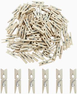 Houten wasknijpers 2,5 cm - Mini wasknijpers 110 stuks — thumbnail 1