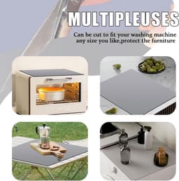 Wasmachine Droger Mat - Apparaatbeschermer - Apparaten Beschermen - Absorberend en Antislip - 40 x 60 cm - Roze — thumbnail 5