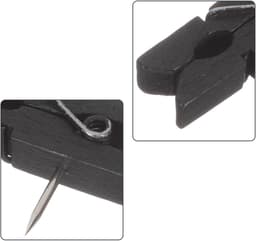 Houten Punaises - Papierklemmen Pinnen - Decoratief Bevestigen - Met Clips - 50 Stuks - Zwart — thumbnail 5