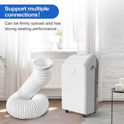 Afvoer Ventilatieslang - Mobiele Airco Slang - Airco Koeling - Flexibele Versterkte Constructie - 150 cm Lengte - Wit — thumbnail 3