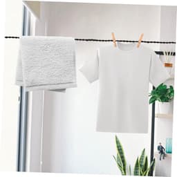 Reiswaslijn Set - Draagbare Kledinglijn - Kleding Drogen - Verstelbaar Haken Zuignappen - 6 Stuks - Meerdere Kleuren — thumbnail 4