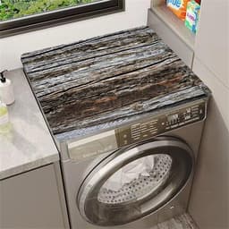 Wasmachine Droger Mat - Bovenplank Beschermer - Aanrecht Droog Houden - Snel Absorberend Sneldrogend - 50 x 60 cm - Houtnerf — thumbnail 5