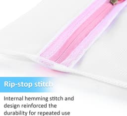 Waszakken Set 7-delig – Fijnmazig – Herbruikbaar – Beschermt Delicate Kleding – Voor Wasmachine en Reizen – Verschillende Maten – 7 Stuks – Wit — thumbnail 3