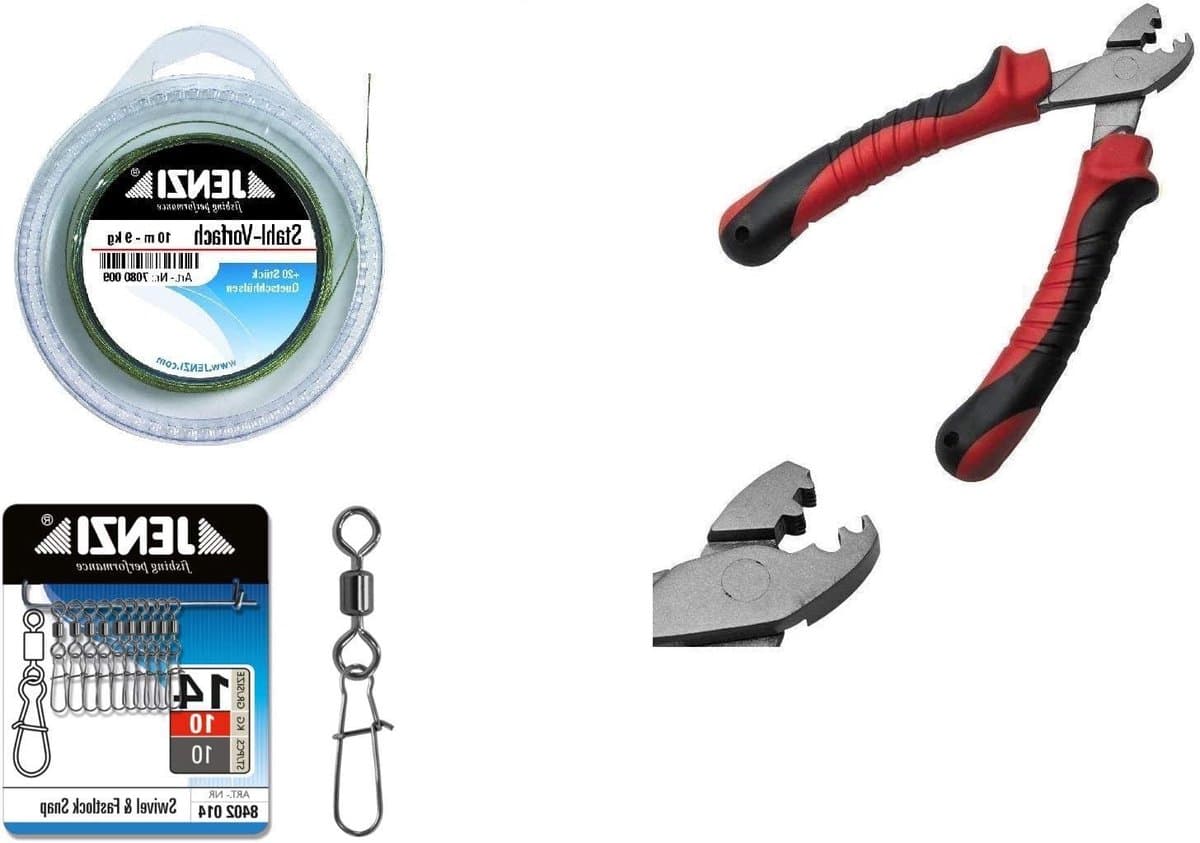 Front Pocket Set - Visgerei Onderdelen - Vissen Maken - Gehard Staal - 10 Meter - Zwart — afbeelding 1